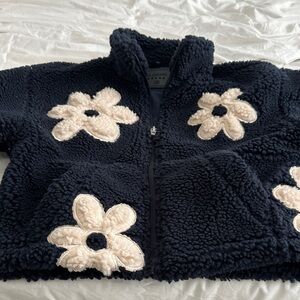 Blank NYC Navy Blue fleece Jacket size XS